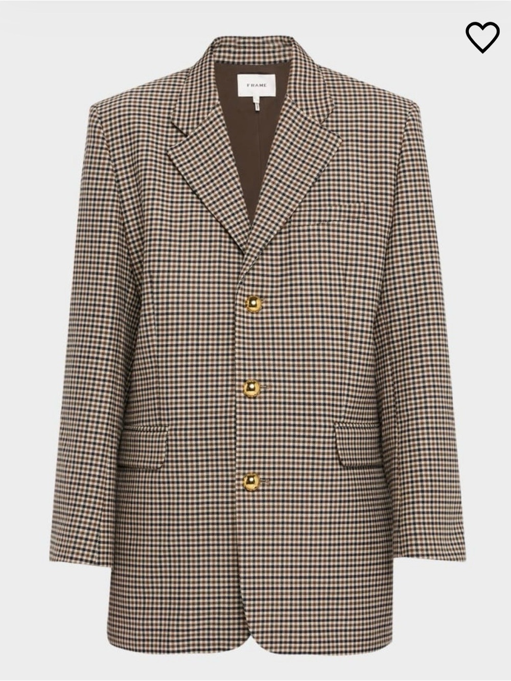 Frame Houndstooth tweed blazer